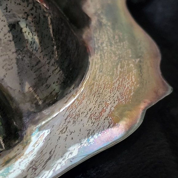 Vtg Poole Old English Silverplate Centerpiece Shell Bowl /Serving Bowl w/Gadroon - Picture 8 of 8